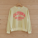 Sweat Cali jaune oversize à capuche confortable