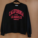 Sweat Cali noir oversize à capuche style décontracté