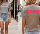 T-shirt Ico — Oversize Col Rond Sérigraphie Iconic