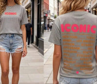 T-shirt Ico — Oversize Col Rond Sérigraphie Iconic