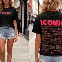 T-shirt Ico — Oversize Col Rond Sérigraphie Iconic