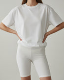 T-shirt Coton Lova — Goutte Cœur Dos Made in Italy Femme