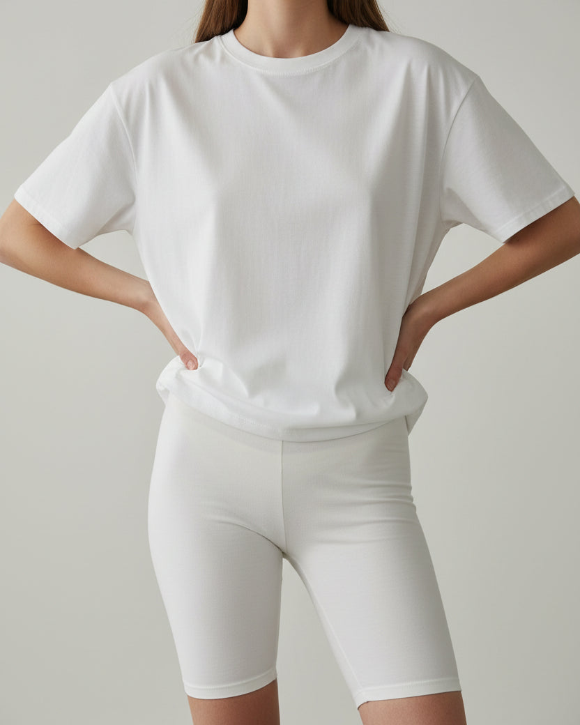 T-shirt Coton Lova — Goutte Cœur Dos Made in Italy Femme