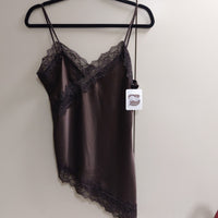 Top Bretelles Diego — Satin & Dentelle Bas Asymétrique
