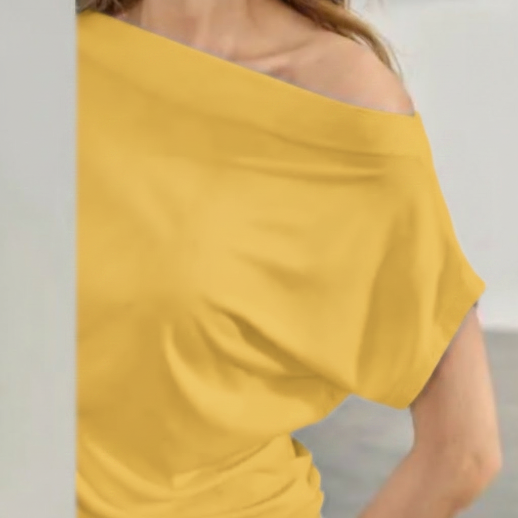 Top Chanty Col Bateau – Viscose Fluide & Élégant, Tailles 34-40