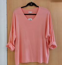 Top Orsu – Top Col V Maille Jersey Grande Taille