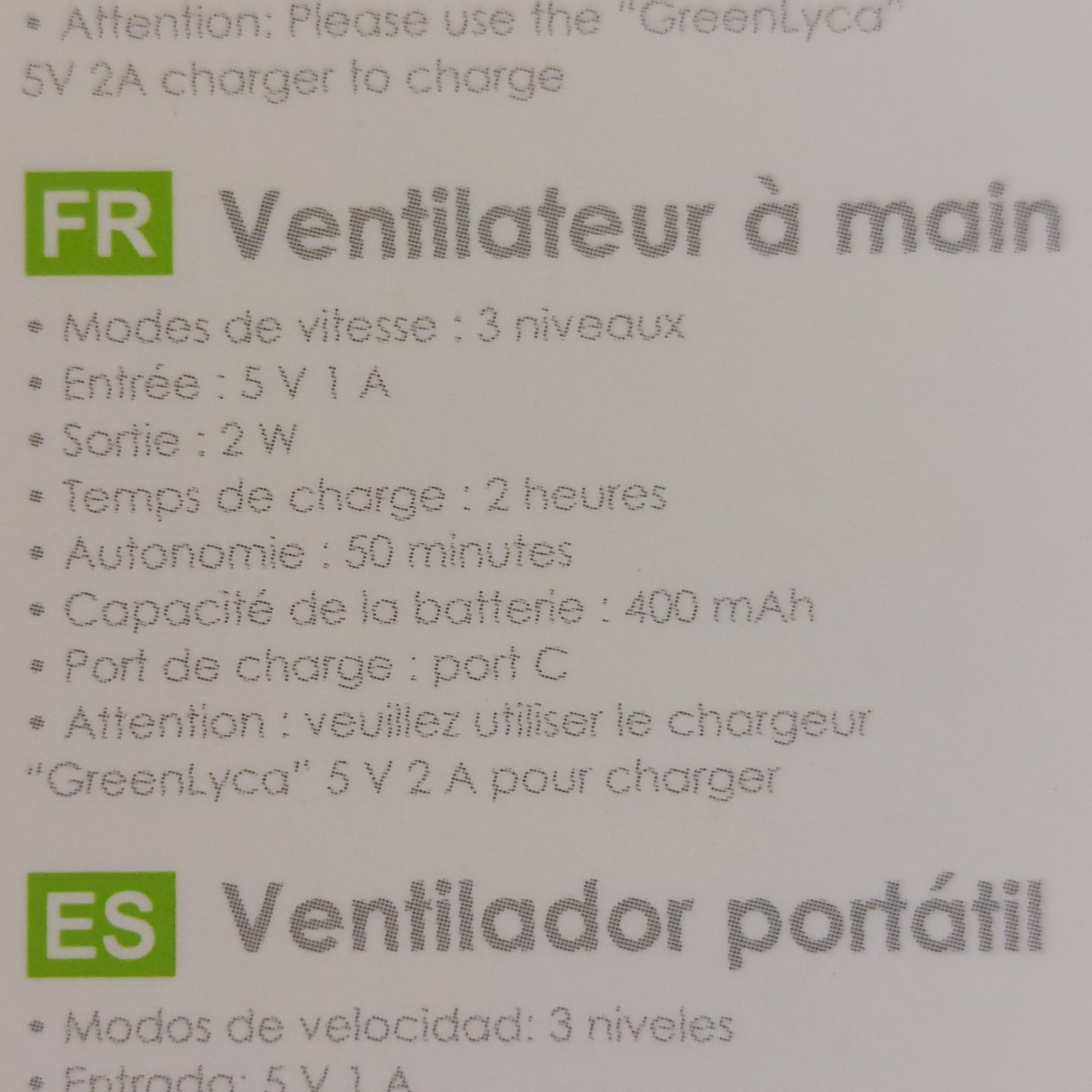 Ventilateur Main Rechargeable Aura — 3 Vitesses Anneau Repliable USB-C Anti-Canicule