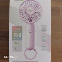 Ventilateur_a_main_Aura_rose_face avant_boite