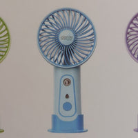 Ventilateur brumisateur main Pnoé bleu rechargeable USB-C 3 vitesses - ineva

