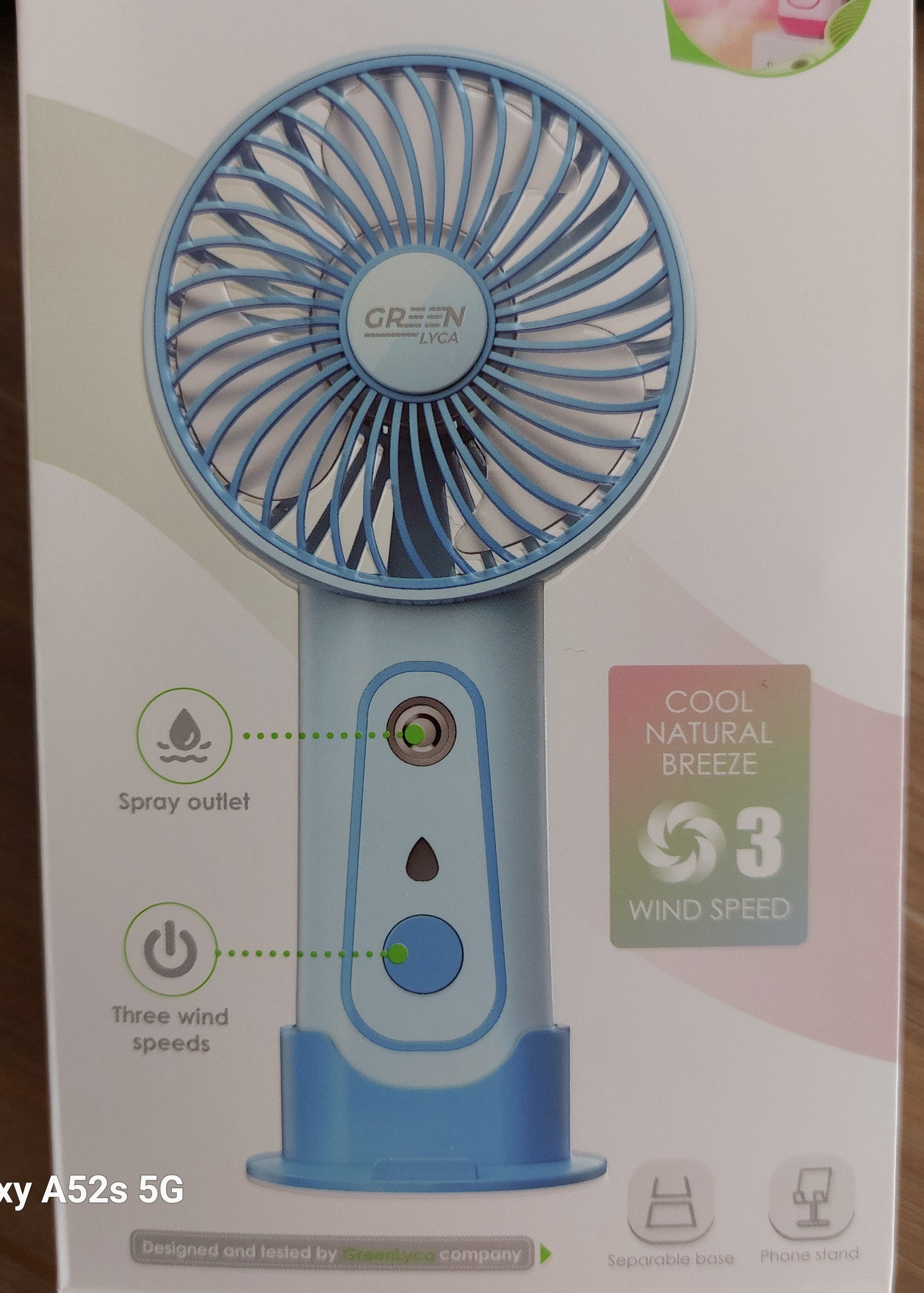 Ventilateur Brumisateur Main Pnoé — 3 Vitesses Rechargeable USB-C Anti-Canicule