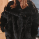 Veste VANESSA fausse fourrure couleur noir - Élégance sophistiquée pour femme