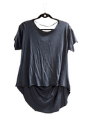 T-shirt marine dos nu manche courte look bohème