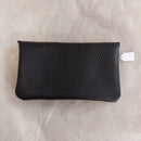 Vue de dos portefeuille femme cuir grainé RABAT - Texture cuir et coutures soignées