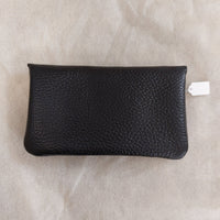Vue de dos portefeuille femme cuir grainé RABAT - Texture cuir et coutures soignées