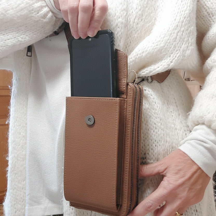 Compartiment externe pour téléphone de la pochette Compas