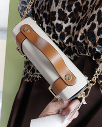 Sac à Main Cuir Valencia — Mini Rigide Rabat Chaîne Dorée Made in Italy