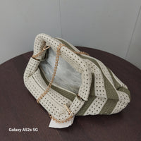 Sac Bourse Pochette Rayures Raya — Bandoulière Chaînette Dorée Femme