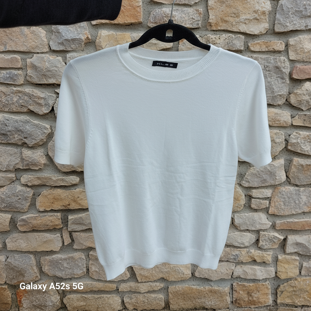 Pull REN - Pull Femme Maille Fine Manches Courtes Col Rond