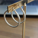 Créoles argent 925 Cahal - Boucles d'oreilles élégantes fermeture clipser