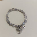 Bracelet Saména Élastiqué Acier avec Pampilles - Manchette Tendance