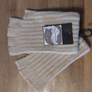 Mitaines Femme Noril Maille Fantaisie - Sans Doigts Noires Hiver