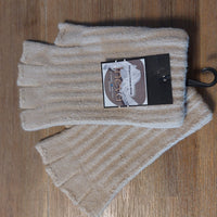 Mitaines Femme Noril Maille Fantaisie - Sans Doigts Noires Hiver