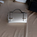 Sac à Main Cuir Valencia — Mini Rigide Rabat Chaîne Dorée Made in Italy