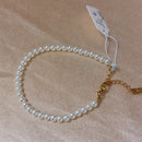 Bracelet Lure – Boulier Perles Nacrées Blanches & Fermoir Doré