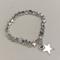 Bracelet Saména Élastiqué Acier avec Pampilles - Manchette Tendance