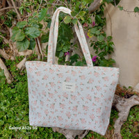 Sac de plage Cap Rousset – Cabas tissu imprimé vintage