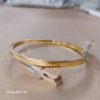 Bracelet Jonc Braga Message Gravé - Acier Inoxydable Ouvrable Femme