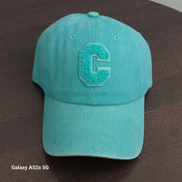 Casquette PONTEAU Baseball Cap Femme avec Initiale C - Coton Délavé