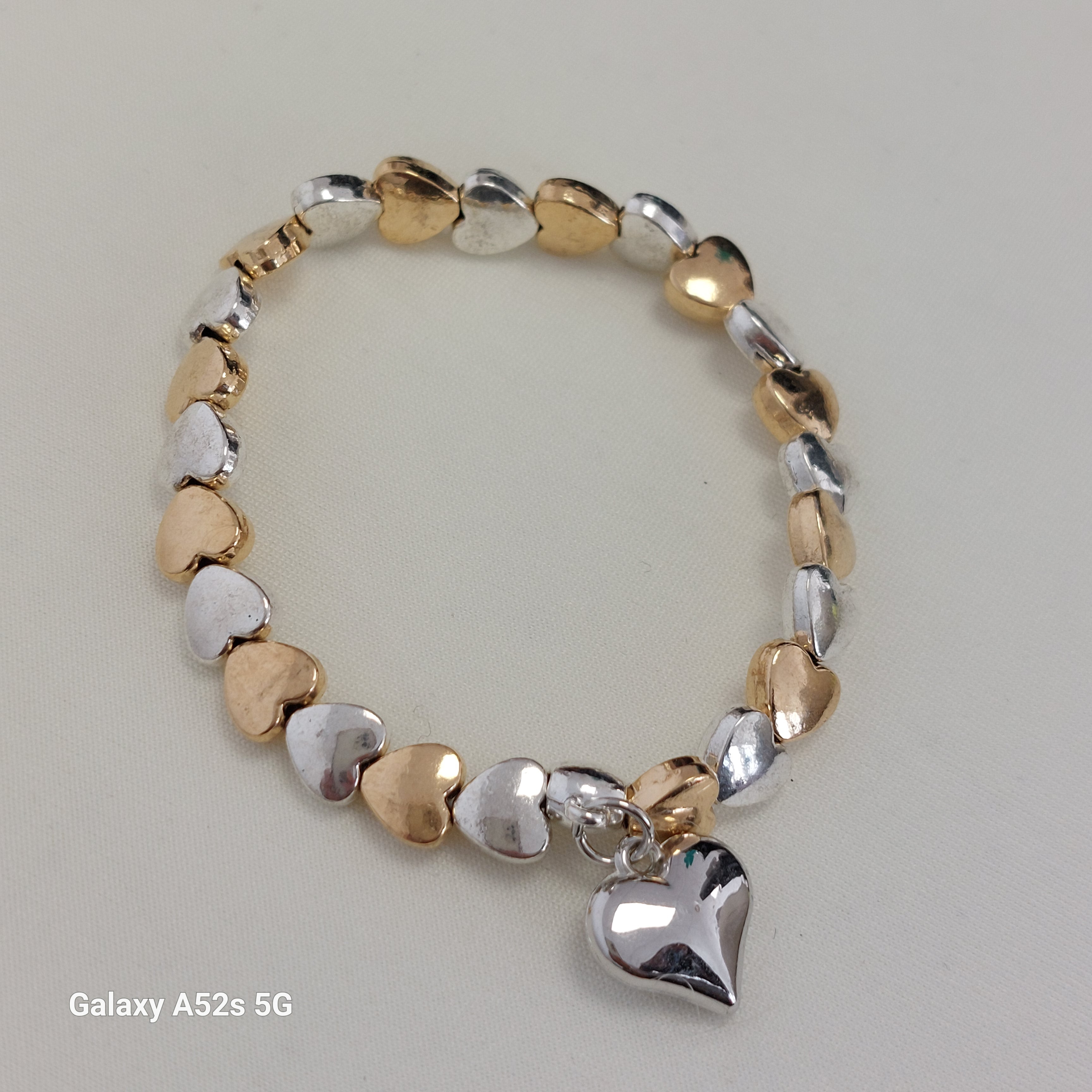Bracelet Saména Élastiqué Acier avec Pampilles - Manchette Tendance