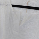 Tunique Seta Broderie Anglaise Col V Manches Courtes – Blanche, Taille Unique 36-40