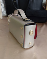 Sac à Main Cuir Valencia — Mini Rigide Rabat Chaîne Dorée Made in Italy