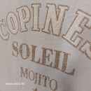 T-shirt Col V Manon — Sérigraphie Fun Coton Made in Italy Femme