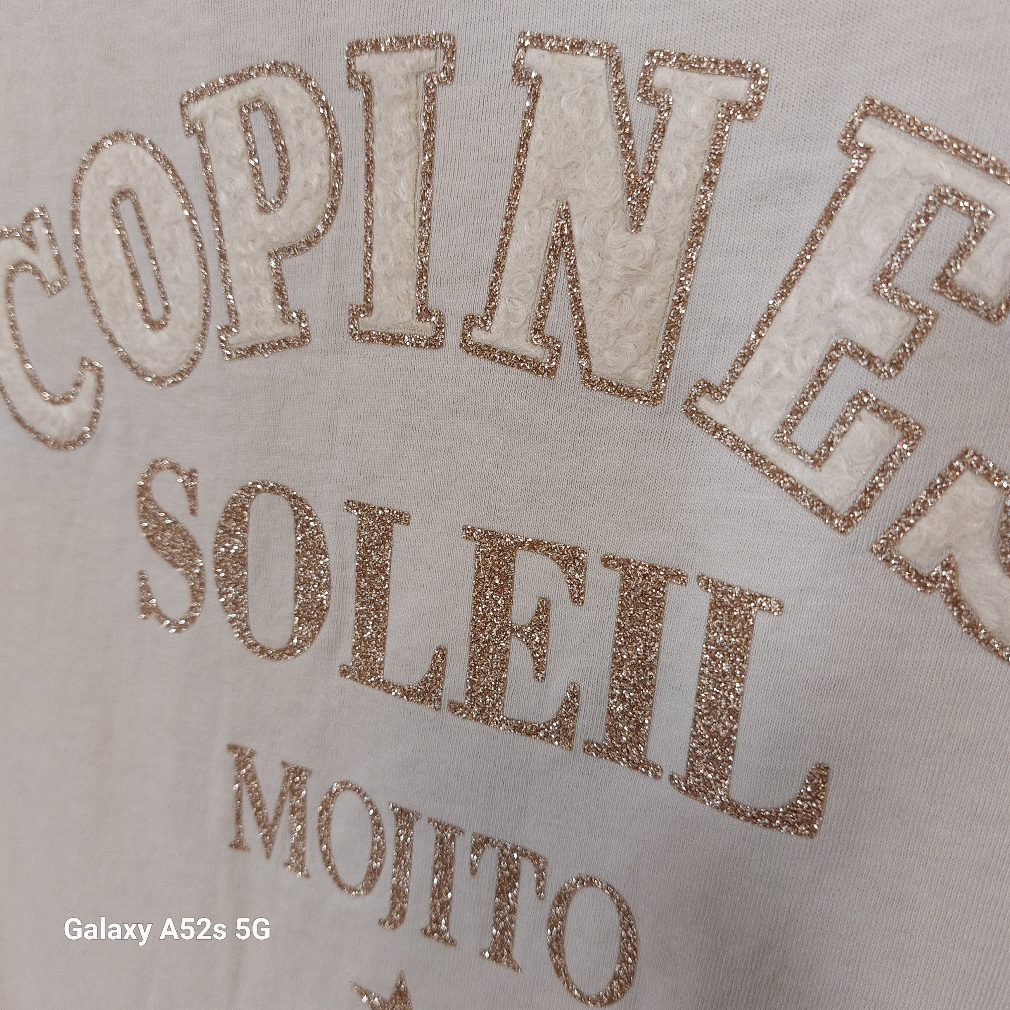 T-shirt Col V Manon — Sérigraphie Fun Coton Made in Italy Femme