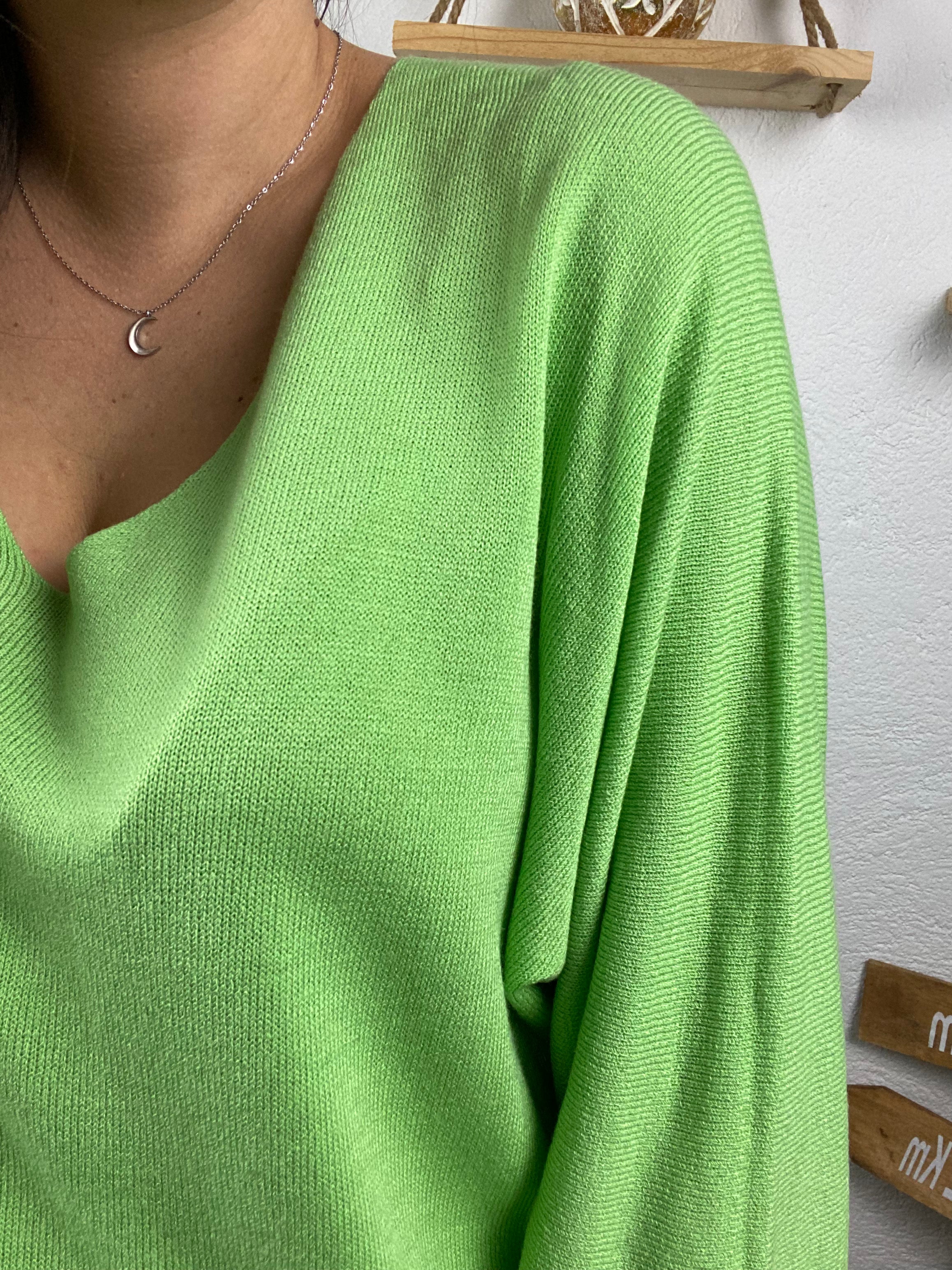 Pull Femme MIREILLE - Col V Oversized - Modal Acrylique - 20 Coloris - 34-42